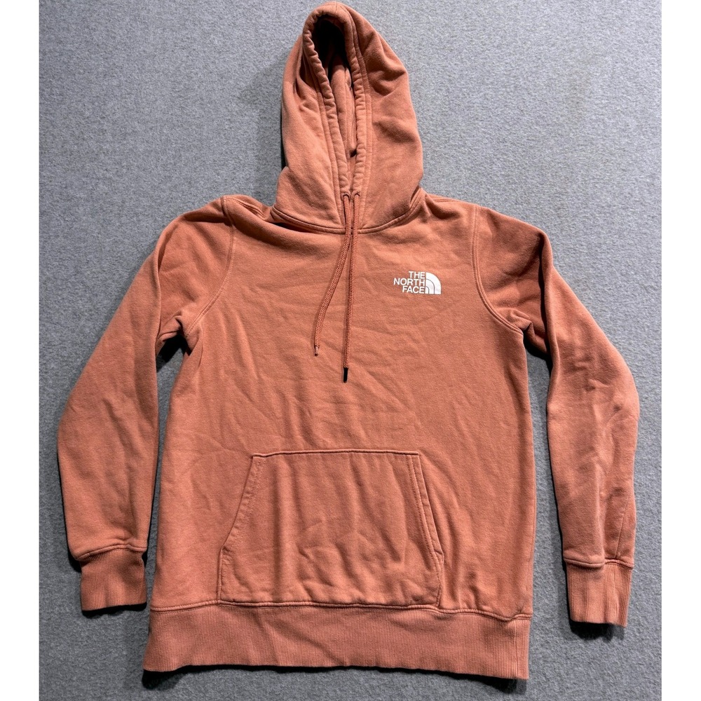 The North Face Womens Small Light Salmon Never Stop Exploring Graphic Hoodie S